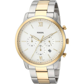 Bracelet de montre Fossil FS5385 Acier inoxydable Plaqué or 22mm
